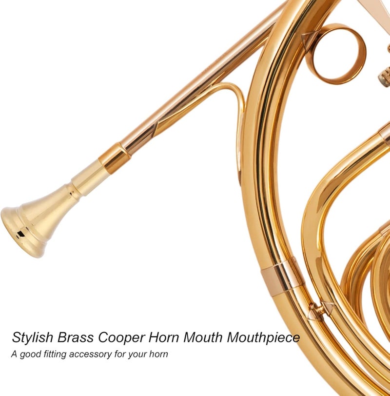 Chazcool French Horn Mouthpiece, Mellophone Mouthpiece, Brass Mouthpiece French Horn Replacement Accessory - Image 1
